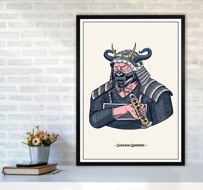Samurai Warrior Art Print by Jason Stanley A1 White Frame