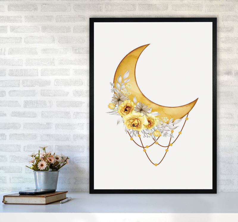 Watercolor Moon Art Print by Jason Stanley A1 White Frame