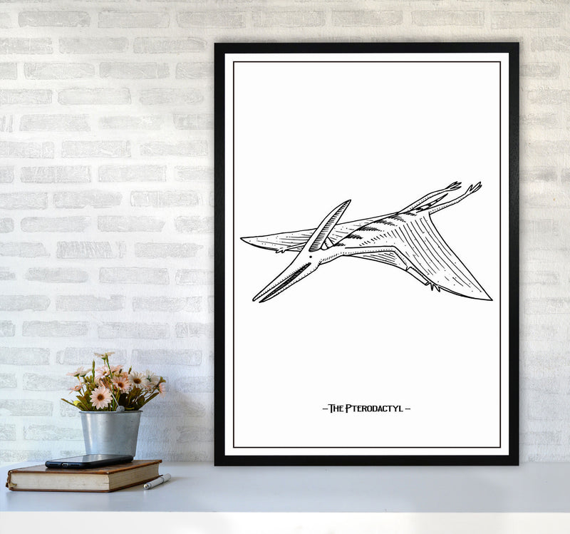 The Pterodactyl Art Print by Jason Stanley A1 White Frame