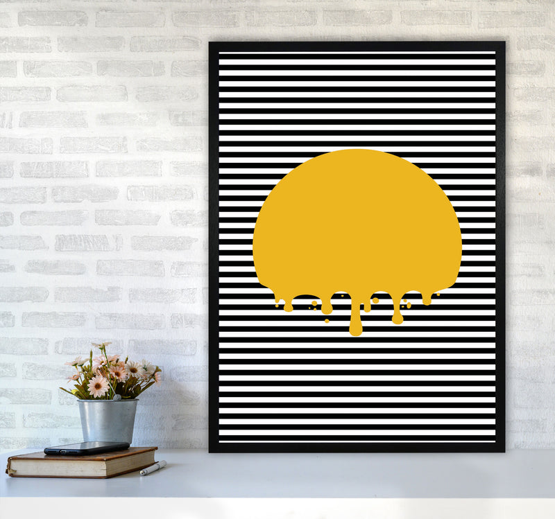 The Melting Sun Art Print by Jason Stanley A1 White Frame