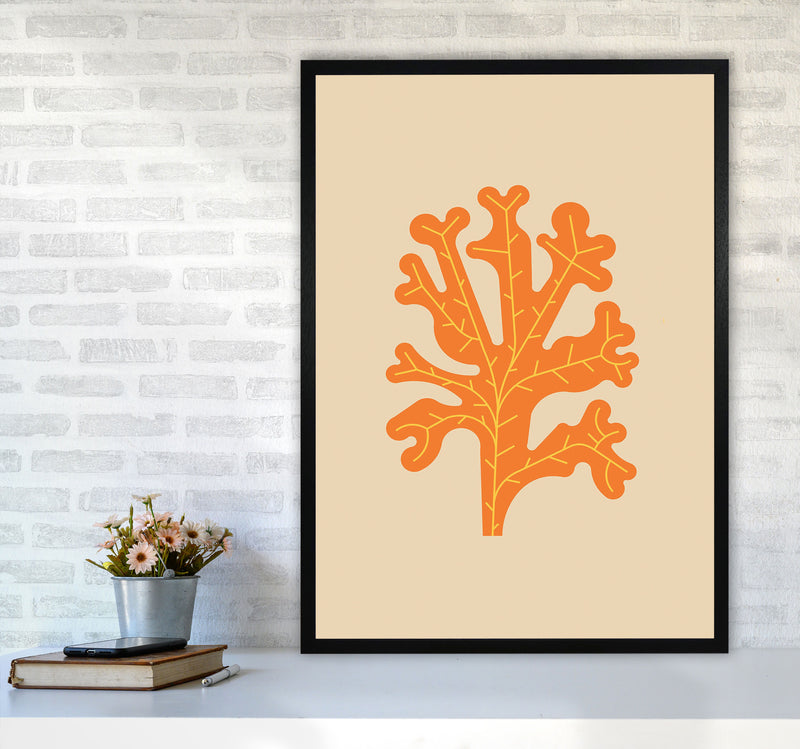 Orange Seaweed Art Print by Jason Stanley A1 White Frame