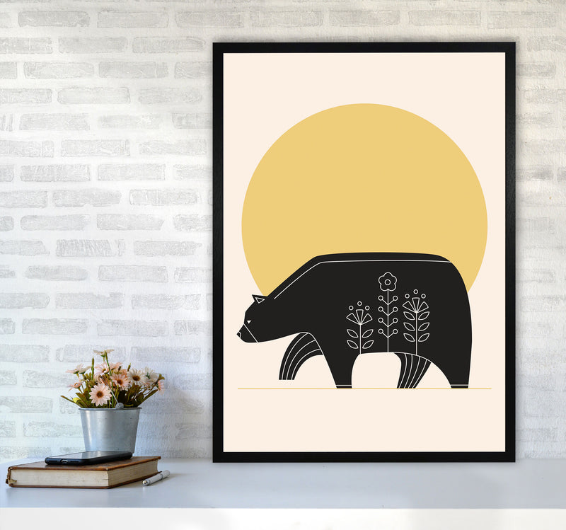 Sunny Day Bear Art Print by Jason Stanley A1 White Frame
