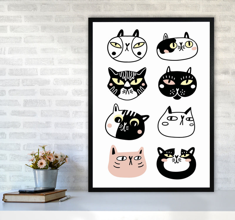 Crazy Cat Lady Art Print by Jason Stanley A1 White Frame