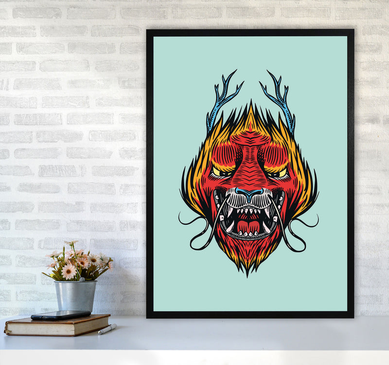 Chinese Dragon Art Print by Jason Stanley A1 White Frame