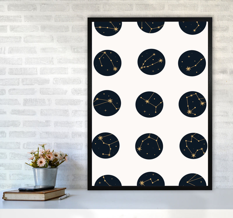Constellations Art Print by Jason Stanley A1 White Frame