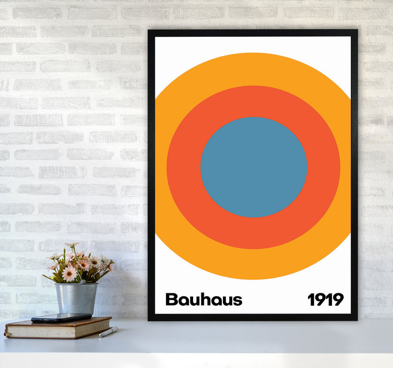 Bauhaus Circle Art Print by Jason Stanley A1 White Frame