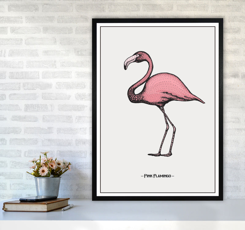 Pink Flamingo Art Print by Jason Stanley A1 White Frame