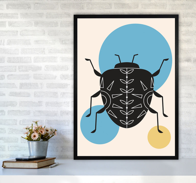Lonely Beetle Art Print by Jason Stanley A1 White Frame