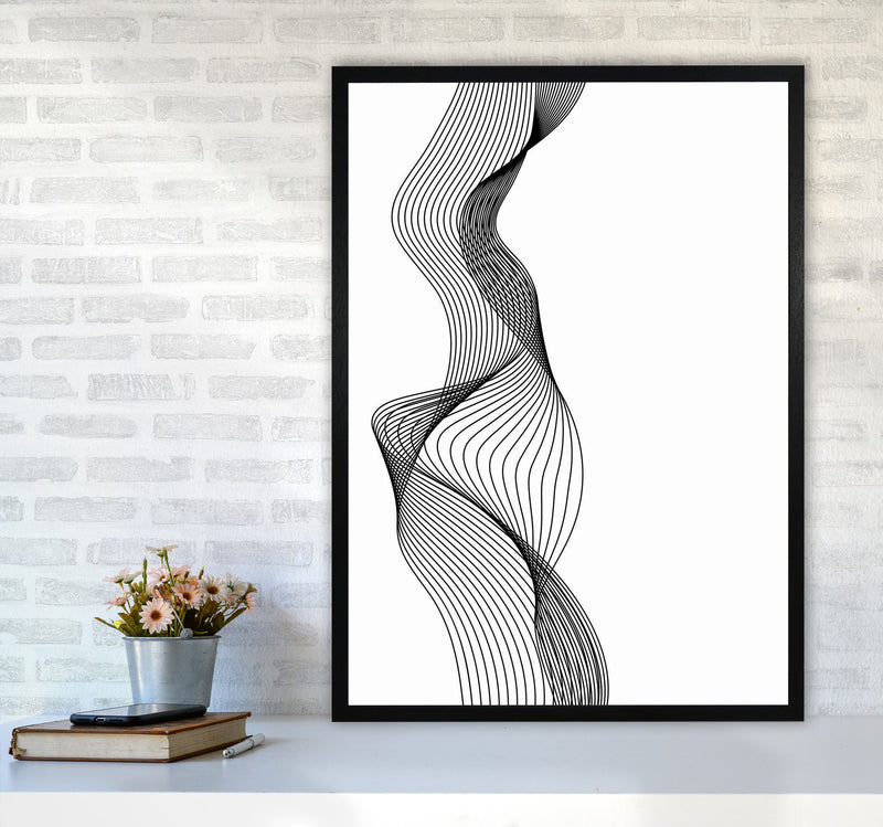 Line Wobbles Art Print by Jason Stanley A1 White Frame