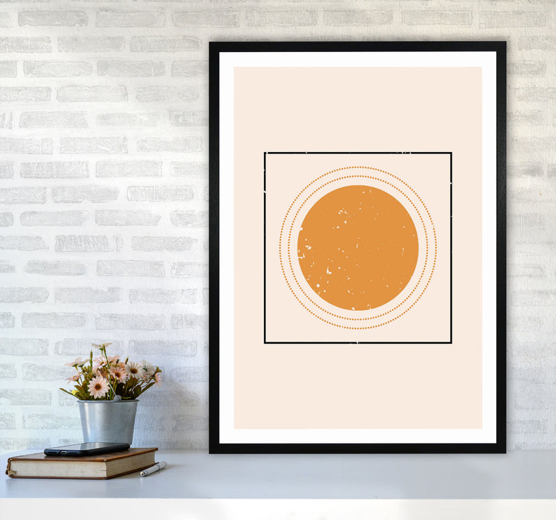 Abstract Sun Art Print by Jason Stanley A1 White Frame