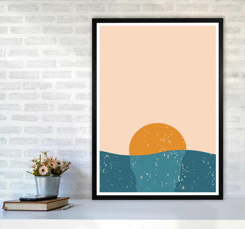 Melty Sunset Art Print by Jason Stanley A1 White Frame