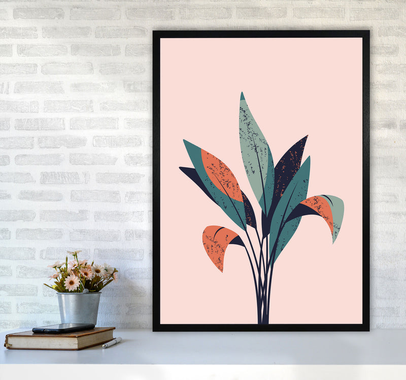 Pink Plant Art Print by Jason Stanley A1 White Frame