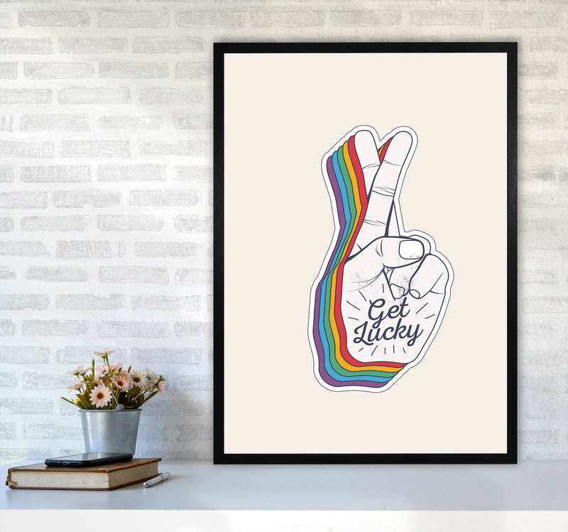 Get Lucky!! Art Print by Jason Stanley A1 White Frame