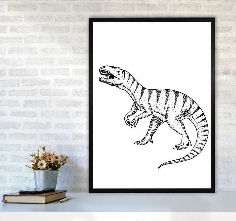Dinosaur Art Print by Jason Stanley A1 White Frame