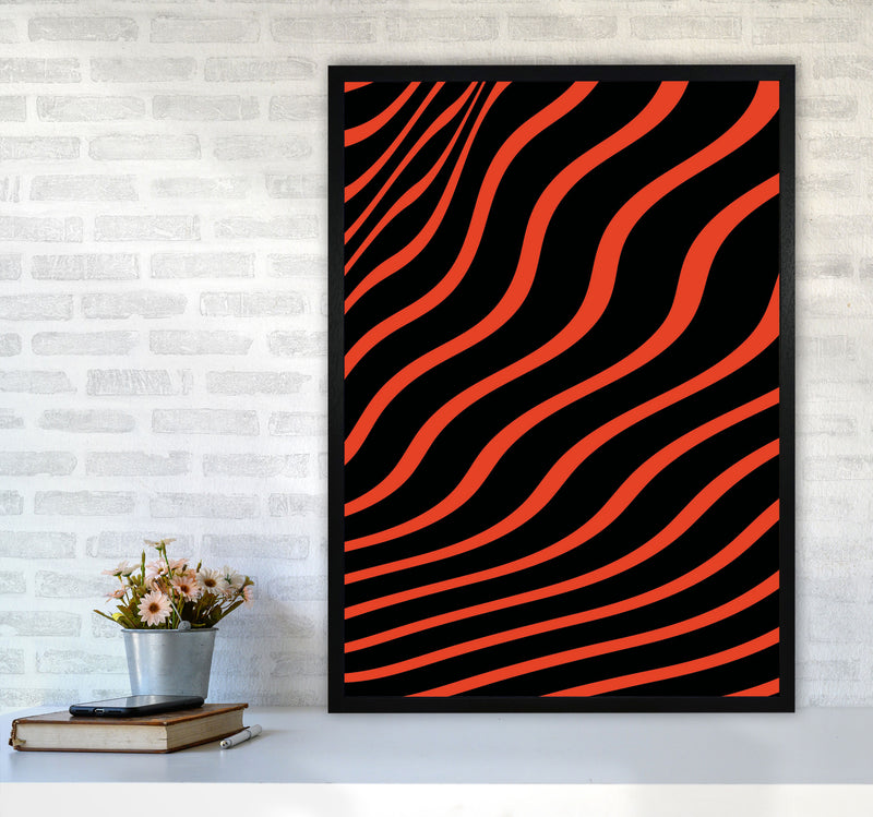 Red Vibes Art Print by Jason Stanley A1 White Frame