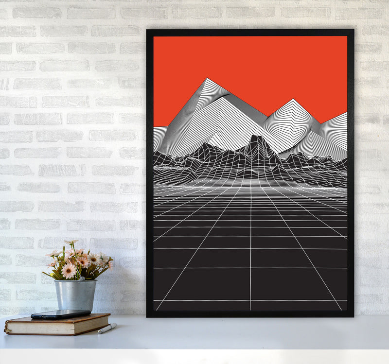 Big Red Art Print by Jason Stanley A1 White Frame