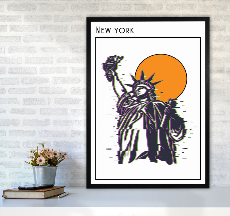 New York Art Print by Jason Stanley A1 White Frame