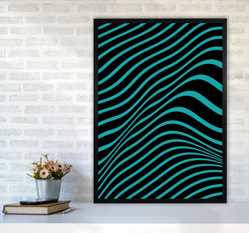 Blue Vibes Art Print by Jason Stanley A1 White Frame