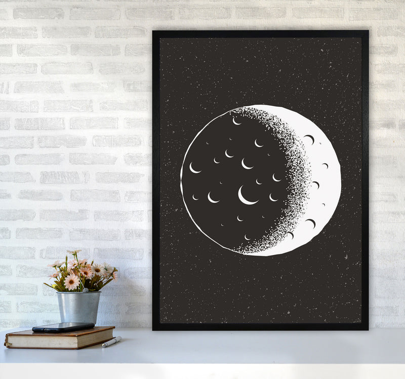 Moon Vibes Art Print by Jason Stanley A1 White Frame