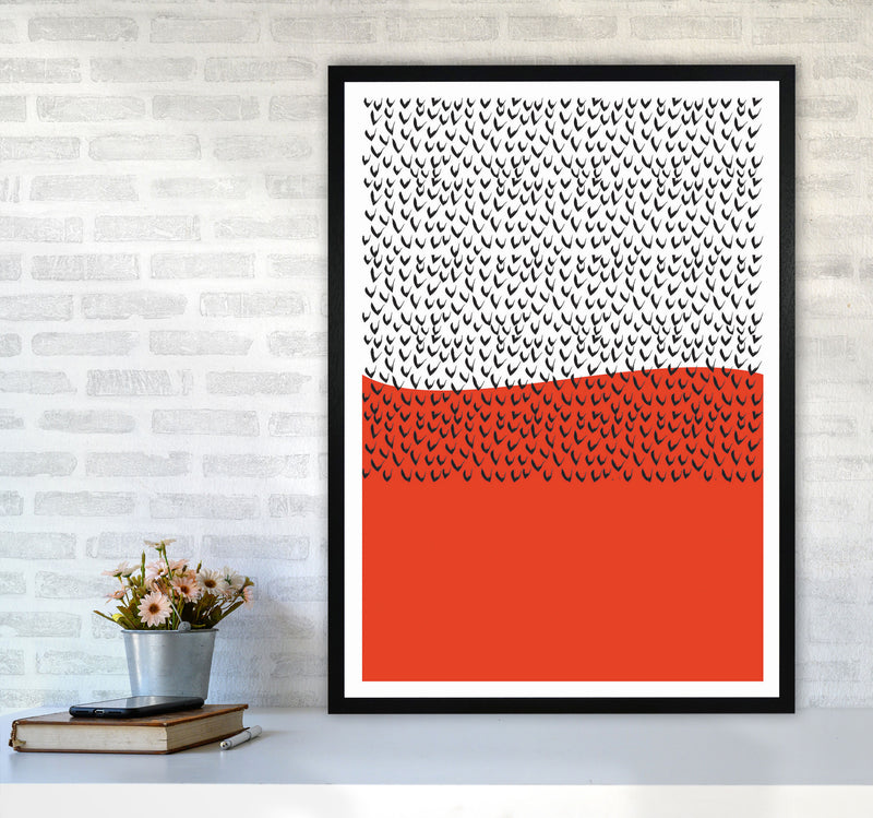 Red Vibe Art Print by Jason Stanley A1 White Frame