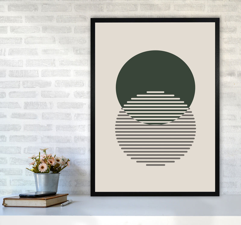 Minimal Abstract Circles II Art Print by Jason Stanley A1 White Frame