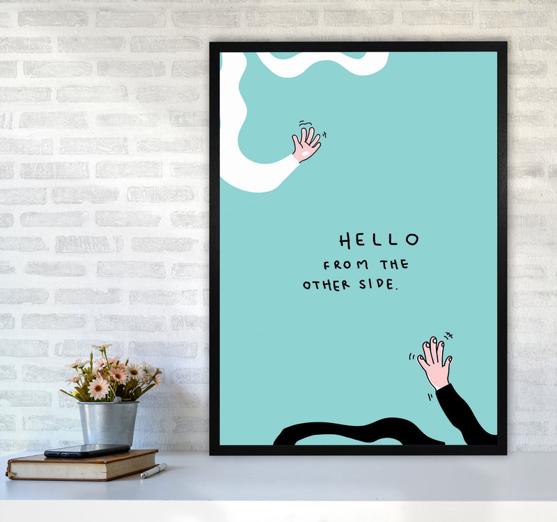 Hello From The Other Side Art Print by Jason Stanley A1 White Frame