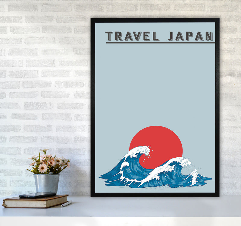 Japanese Waves Art Print by Jason Stanley A1 White Frame