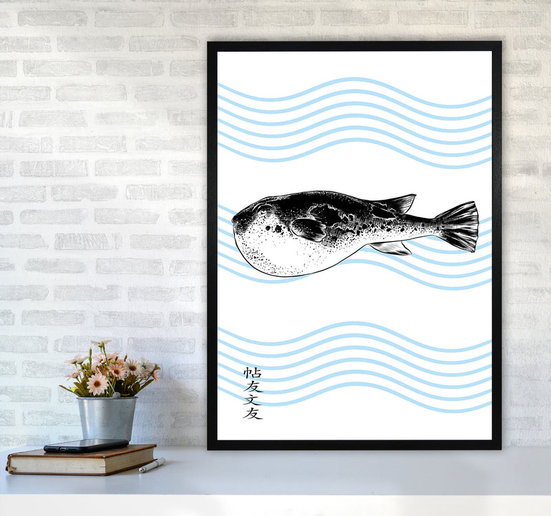 Fugu Art Print by Jason Stanley A1 White Frame