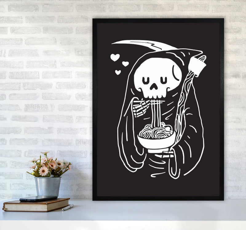 But First...Noodles Art Print by Jason Stanley A1 White Frame