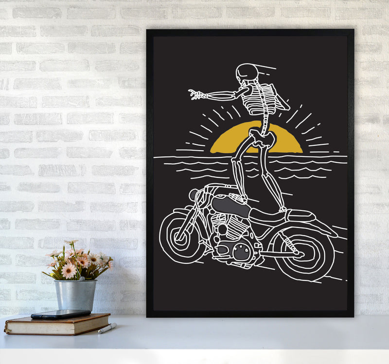 Freedom Rider Art Print by Jason Stanley A1 White Frame