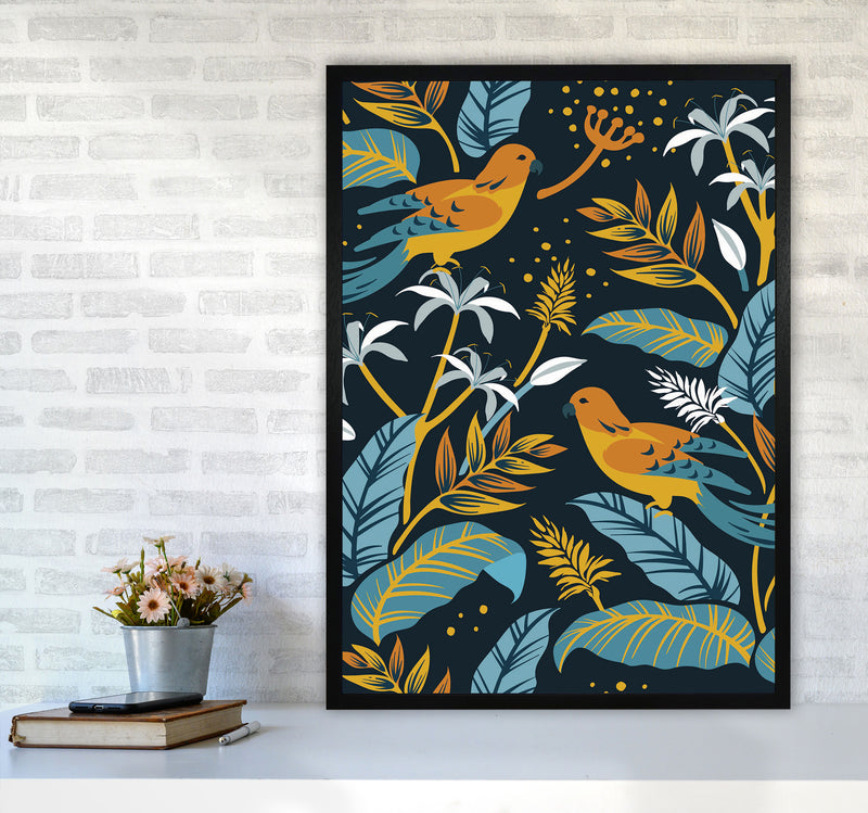 Birds And Plants Art Print by Jason Stanley A1 White Frame