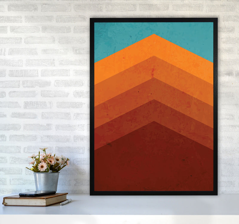 Abstract Mountain Sunrise II Art Print by Jason Stanley A1 White Frame