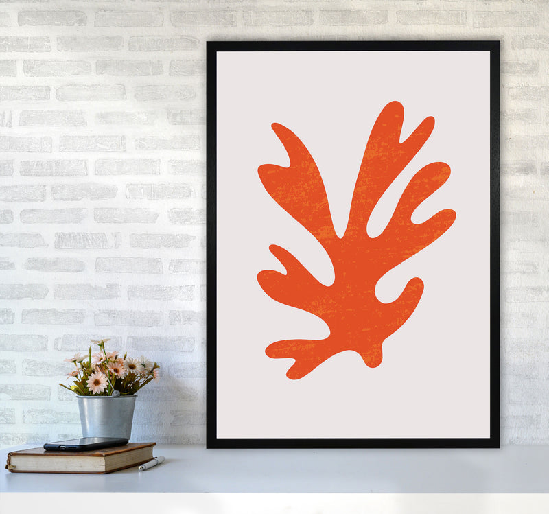 Abstract Red Algae Art Print by Jason Stanley A1 White Frame