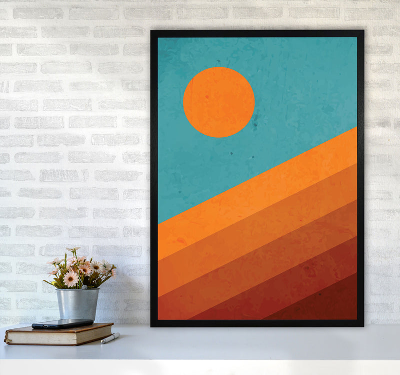 Abstract Mountain Sunrise I Art Print by Jason Stanley A1 White Frame