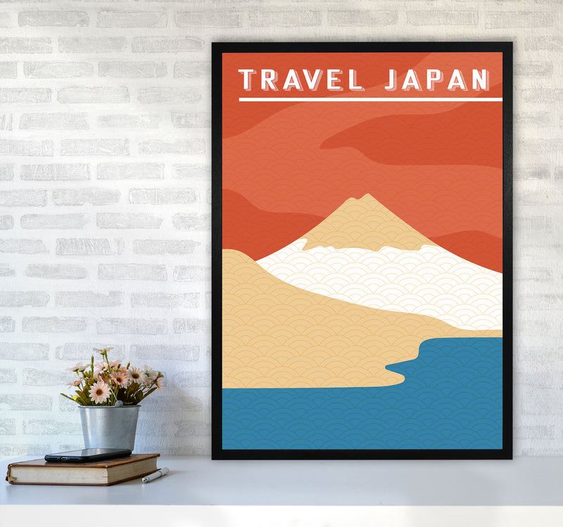 Traval Japan Minimilism II Art Print by Jason Stanley A1 White Frame