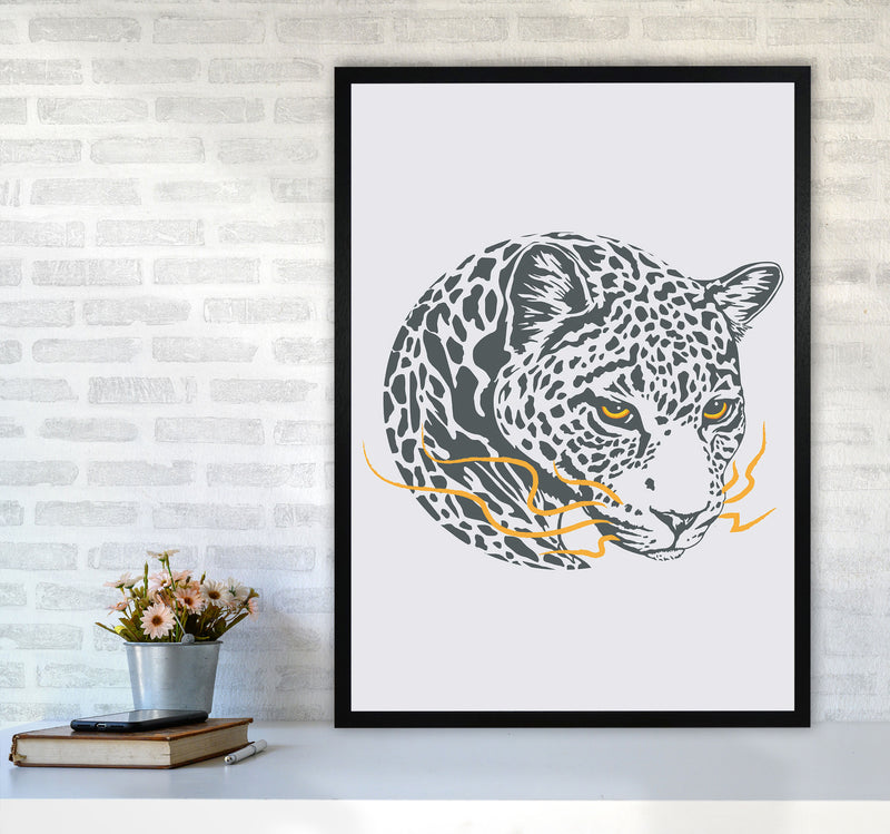 Wise Leopard Art Print by Jason Stanley A1 White Frame