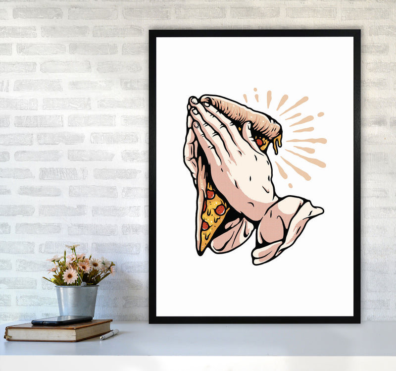 Pizza Is Life Art Print by Jason Stanley A1 White Frame