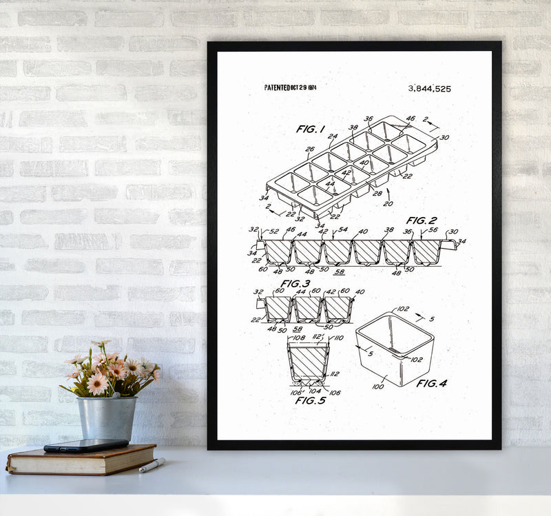 Ice Cube Tray Patent Art Print by Jason Stanley A1 White Frame