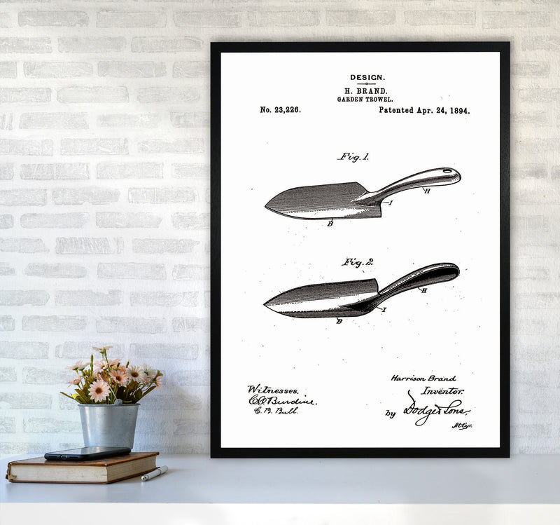 Garden Shovel Patent Art Print by Jason Stanley A1 White Frame