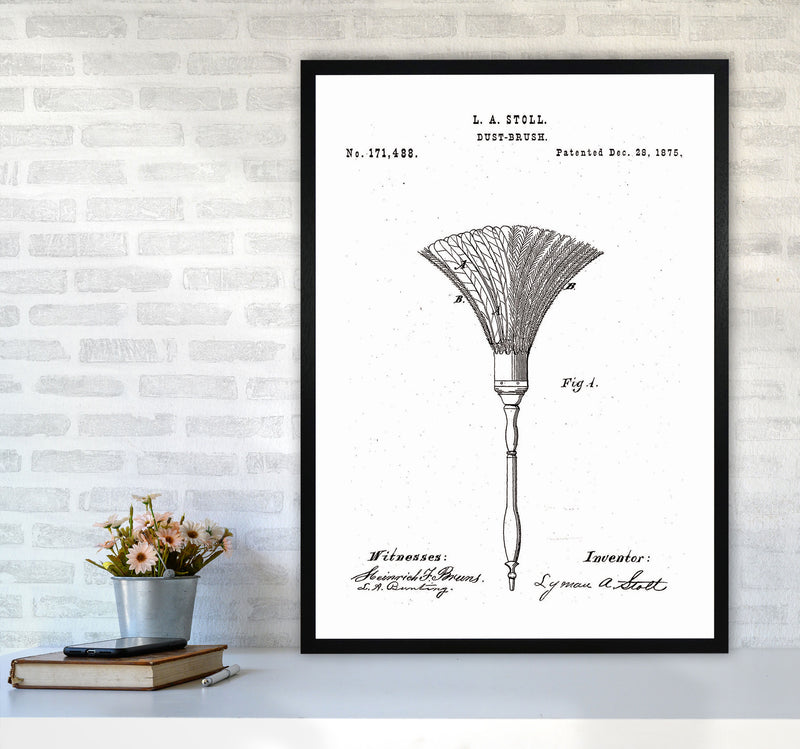 Dust Brush Patent Art Print by Jason Stanley A1 White Frame
