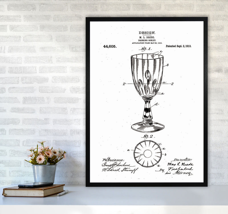 Goblet Patent Art Print by Jason Stanley A1 White Frame