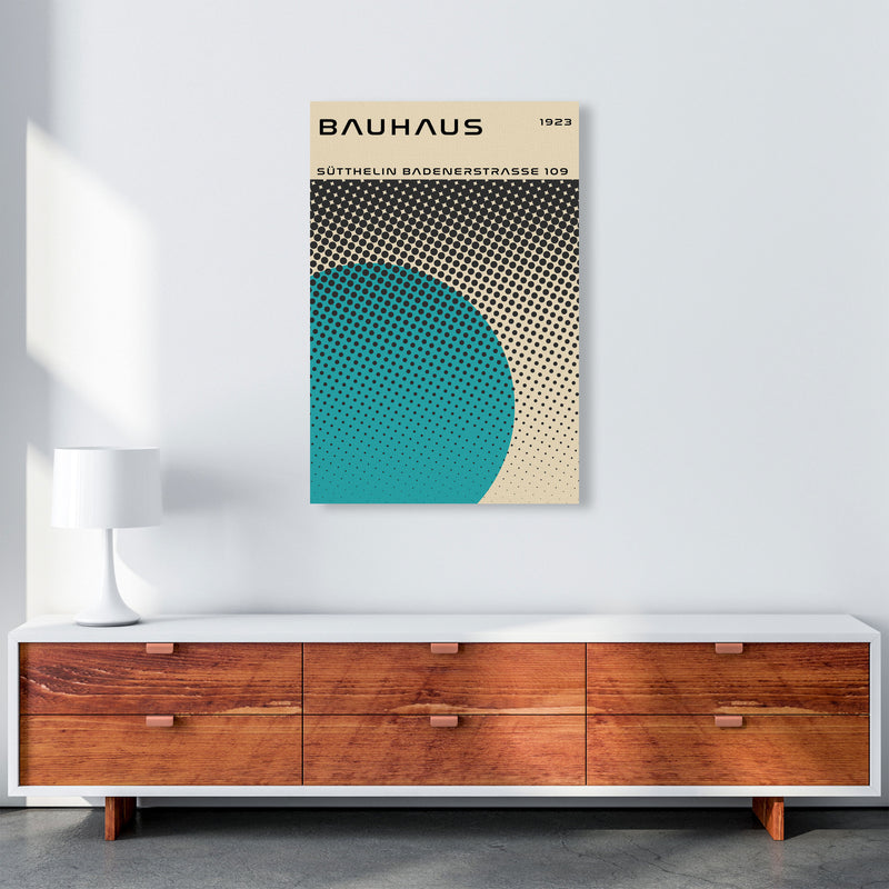 Bauhaus Geometric Teal Vibe II Art Print by Jason Stanley A1 Canvas