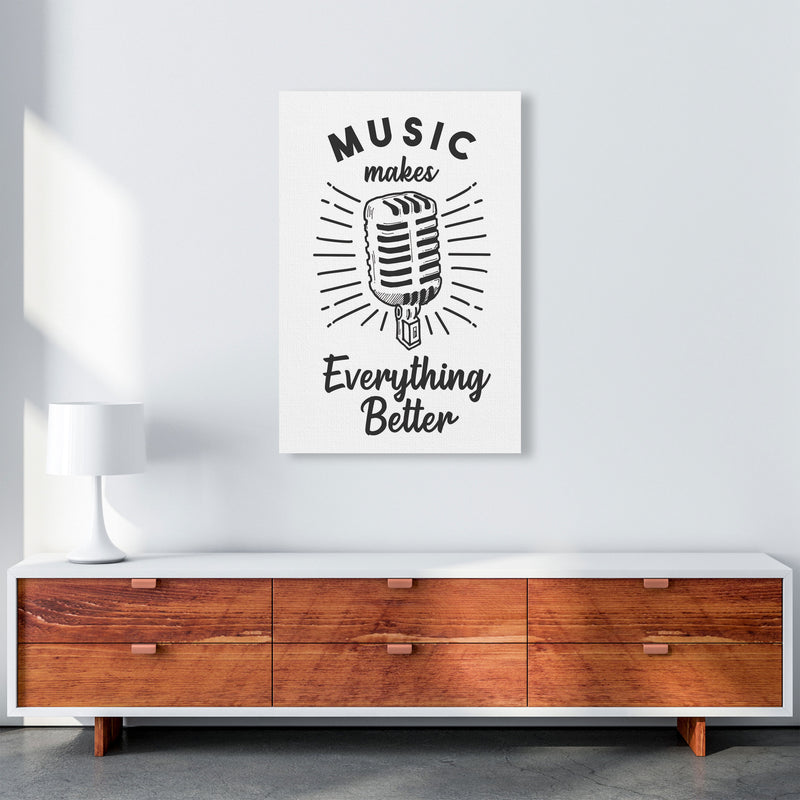 Music Makes Everything Better Art Print by Jason Stanley A1 Canvas