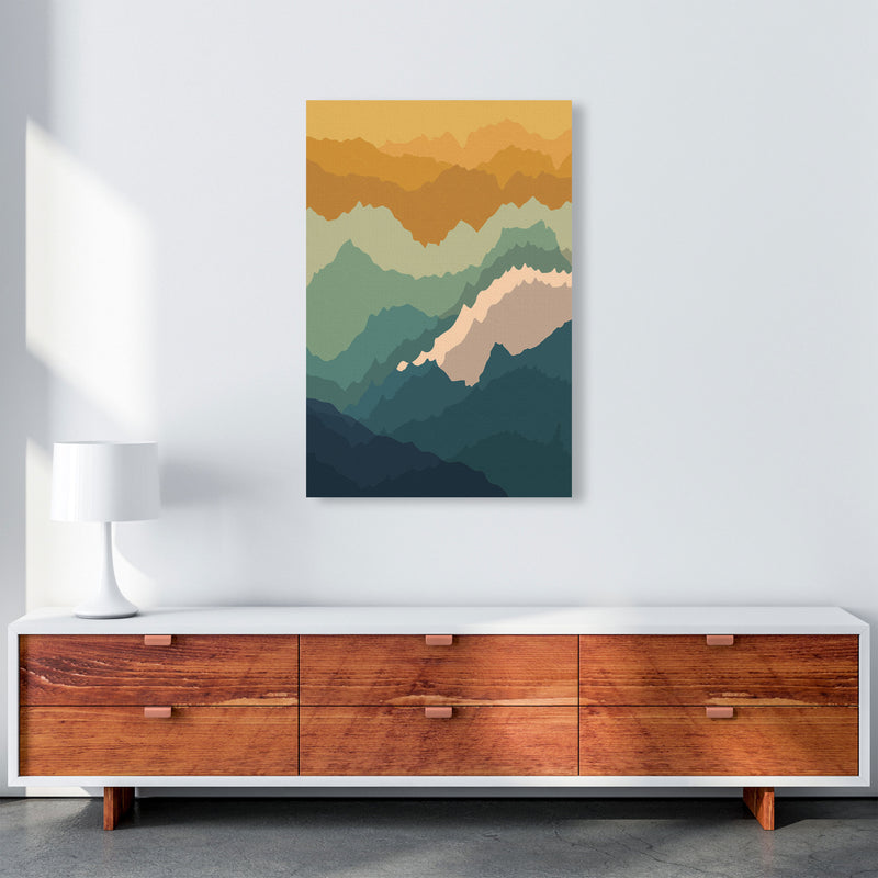 Japanese Mountain Topography Art Print by Jason Stanley A1 Canvas