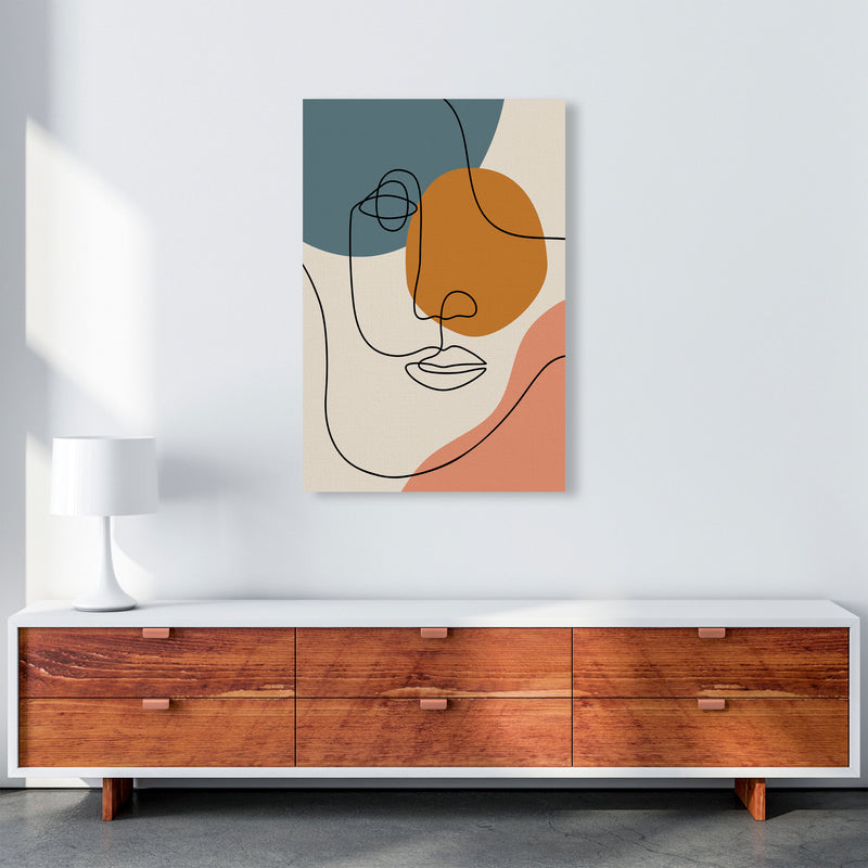 Abstract Face Line Drawing Art Print by Jason Stanley A1 Canvas