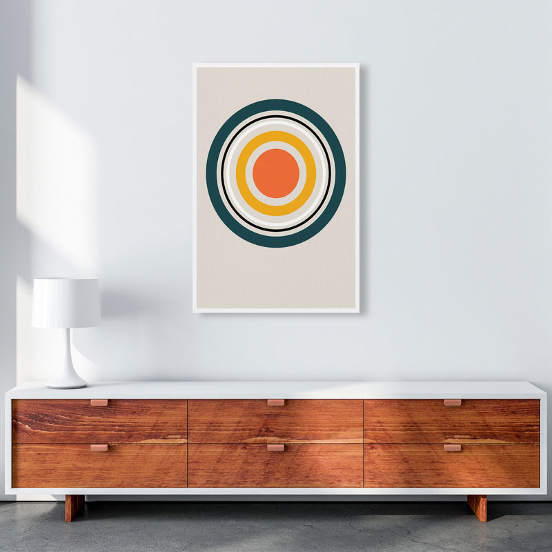 Retro Geometric Circle 3 Art Print by Jason Stanley A1 Canvas