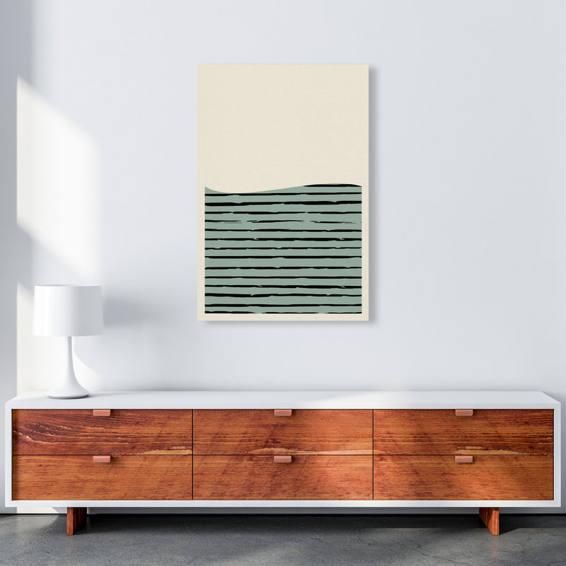 Green Minimal Midcentury Art Print by Jason Stanley A1 Canvas