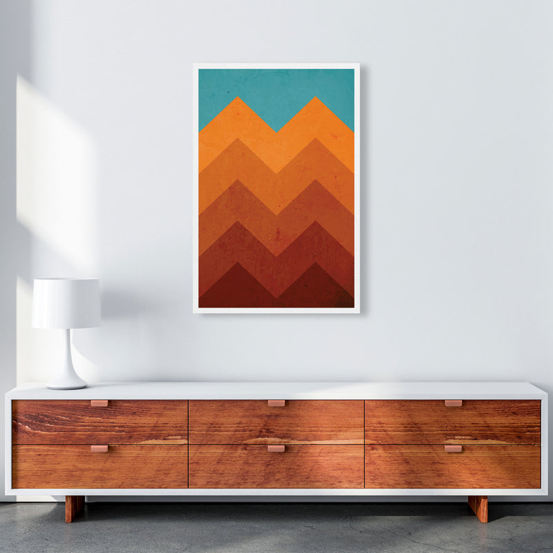 Abstract Orange Mountain Art Print by Jason Stanley A1 Canvas