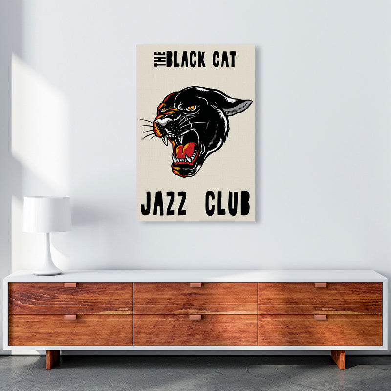 The Black Cat Jazz Club Art Print by Jason Stanley A1 Canvas