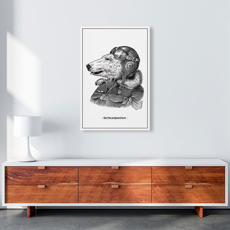 The Poler Bear Pilot Art Print by Jason Stanley A1 Canvas